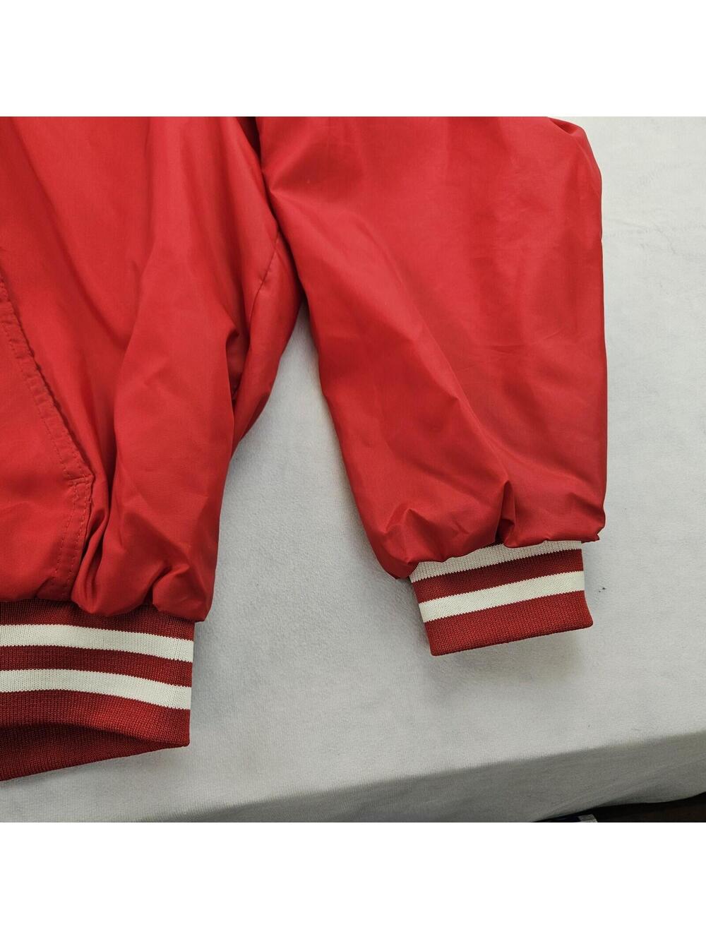 Notre Dame Irish Tennis Windbreaker Hooded Satin Jacket Men XL USA Vintage 70's - Picture 8 of 15